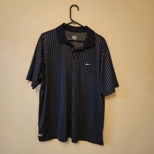 Nike Performance Blue Striped Polo Shirt Sz XL